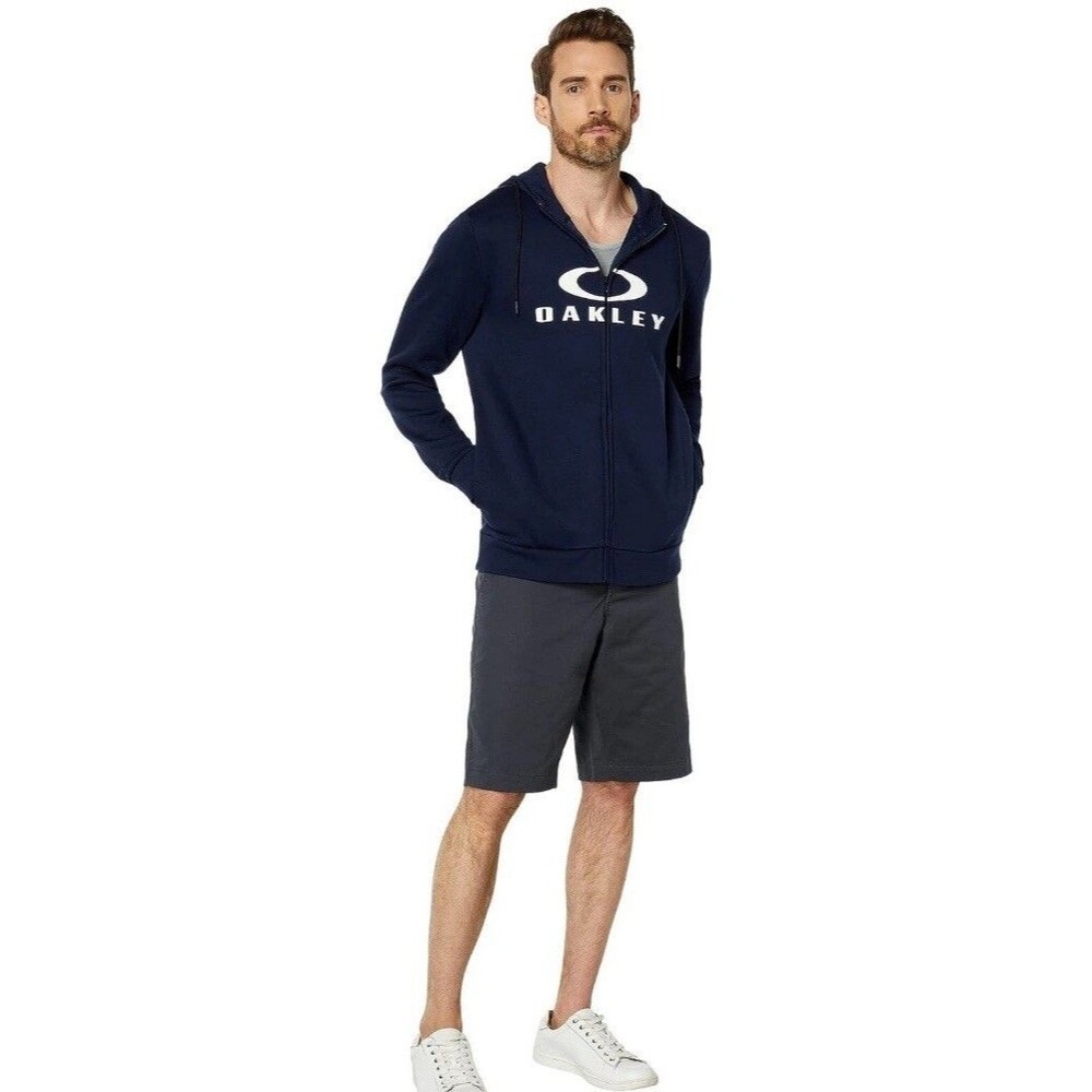 Oakley Mens Bark FZ Hoodie 2.0 Full Zip Sweatshirt Jacket Fathom/Navy M